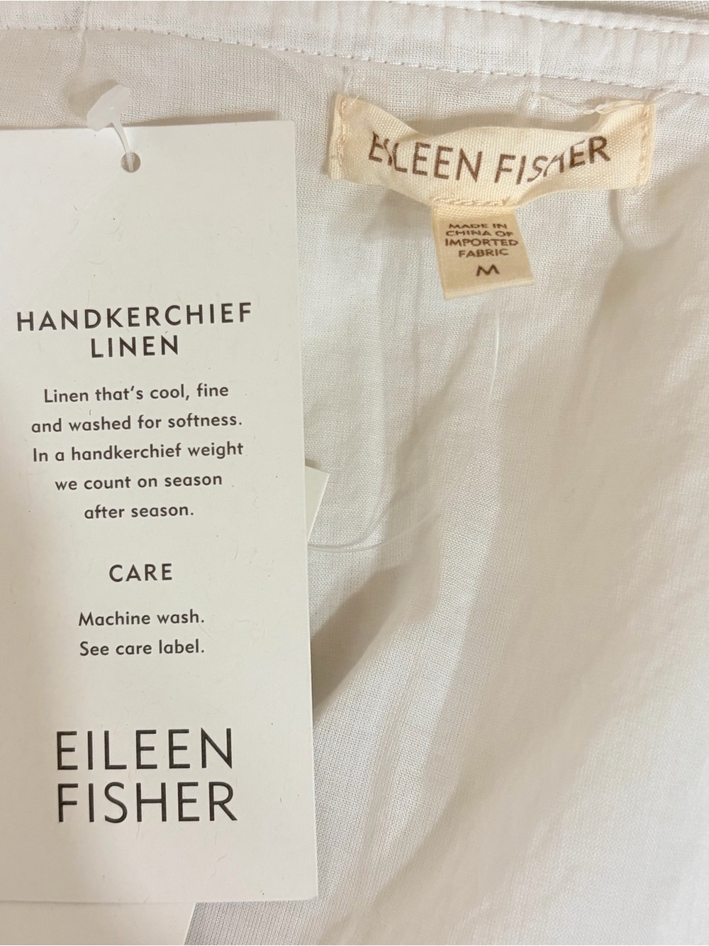 Eileen Fisher Irish Handkerchief Linen Ruffle Skirt M White NWT Quiet Luxury - Picture 5 of 8